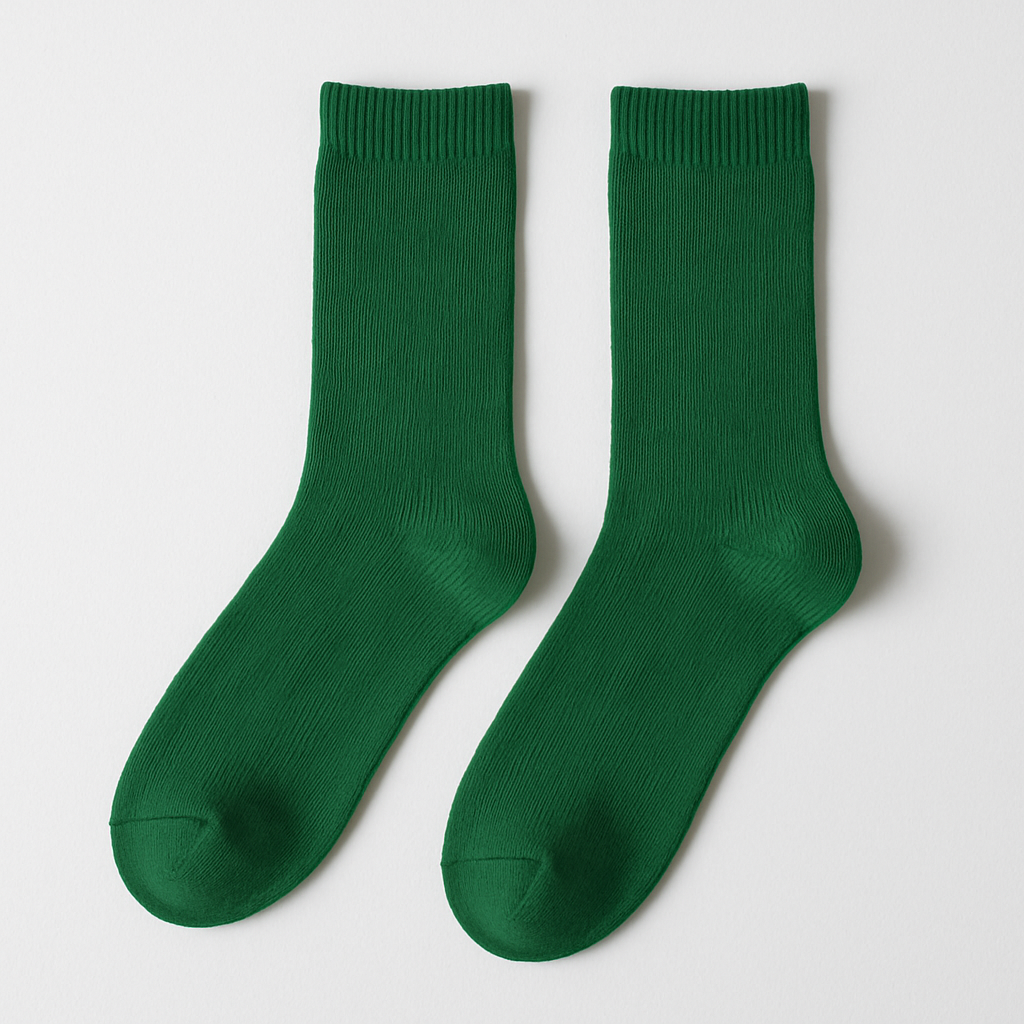 Chaussettes unies vertes